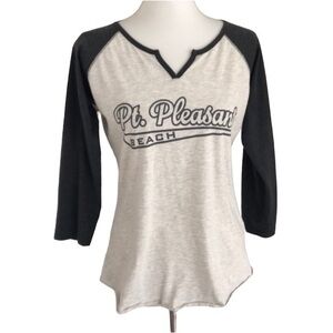Point Pleasant Beach three-quarter length raglan sleeve graphic T-shirt